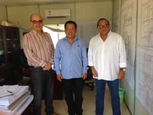 Engº António Mendonça, Prospectiva GE, Engº , Jiang Yun e Eng. Luis Brito, Administrador da Prospectiva, SA