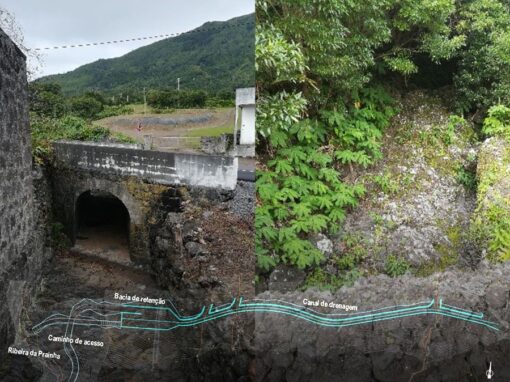 Vala para recolha e desvio de caudais de grotas no troço entre a Ribeira do Dilúvio e a Ribeira da Prainha, incluindo o reperfilamento de passagem hidráulica