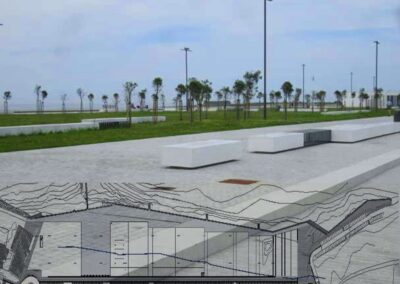 Passeio pedonal da marginal da Praia Norte